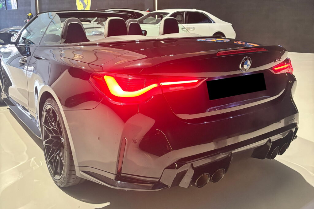 BMW M4 Convertible Black Rear Milan