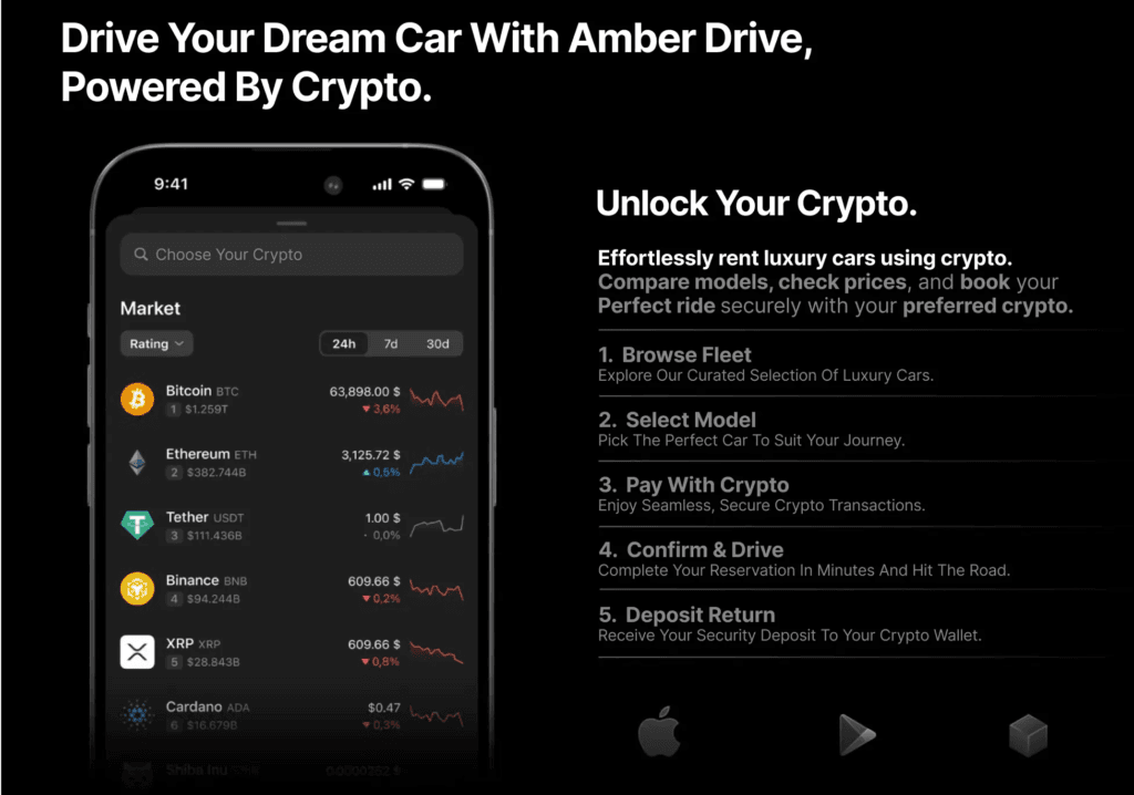 Rent Luxury Cars with Cryptocurrency